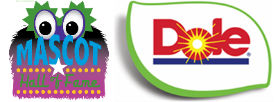 Dole Hall of Fame Mascot and Dole logos