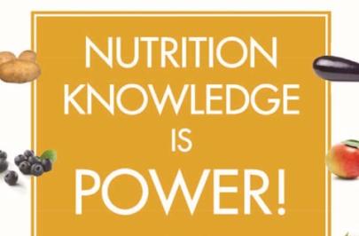 Text slogan: nutrition knowledge is power